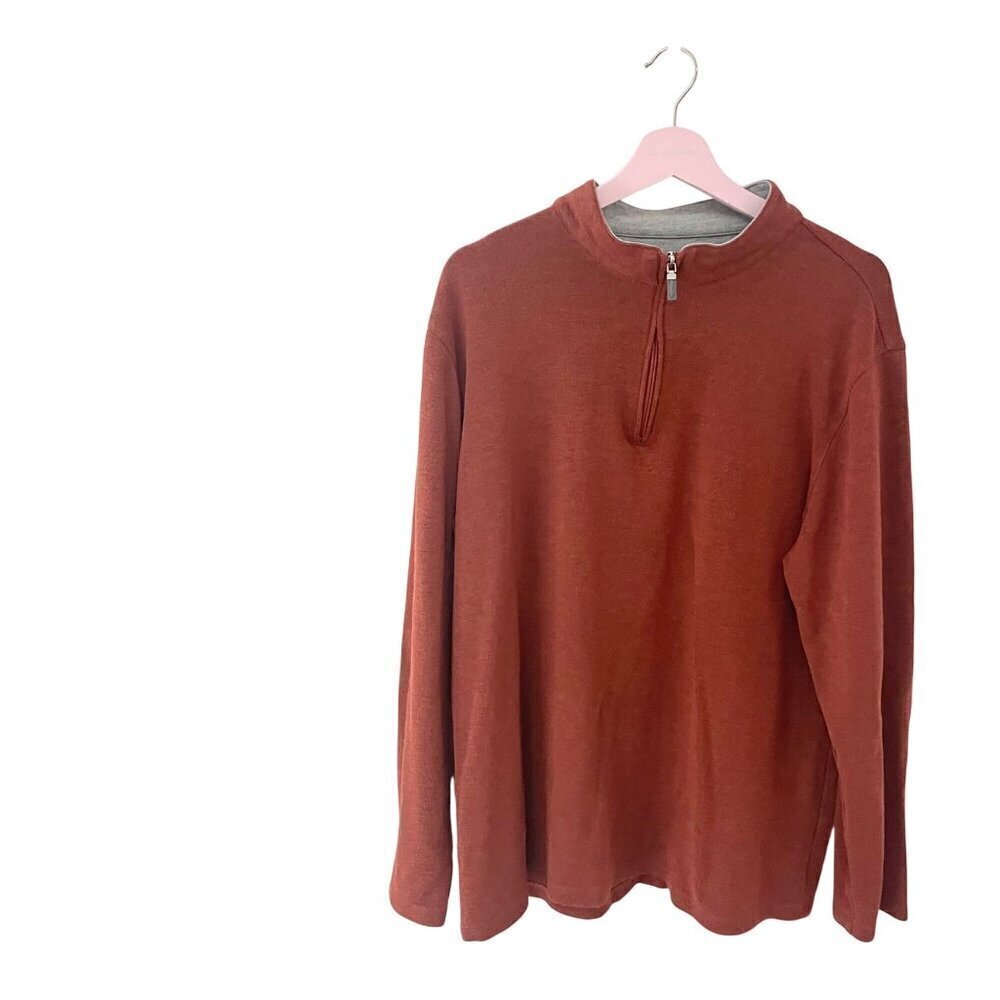 Mizzen + Main Orange ProFlex Quarter Zip Long Sleeve Top Size XXL 1PO-1008